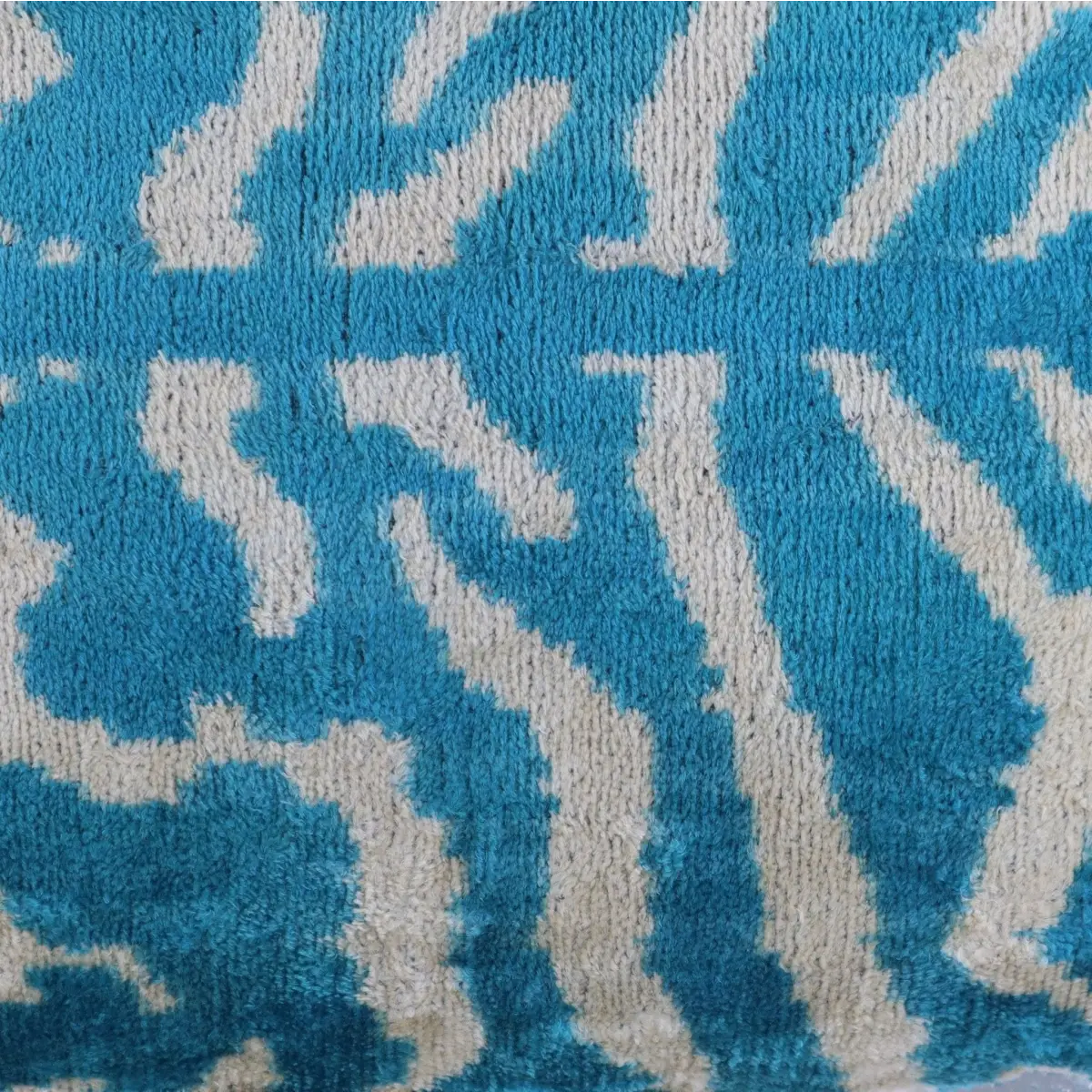 Canvello Handmade Tiger Print Blue Throw Pillows - 16X24 - Canvello