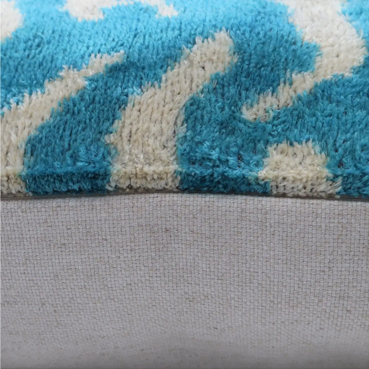 Canvello Handmade Tiger Print Blue Throw Pillows - 16X24 - Canvello