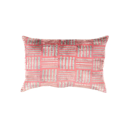 Canvello Handmade Turkish Silk Velvet Ikat pillow - 16’’x24’’ - Rose / 24”X 16” - Canvello