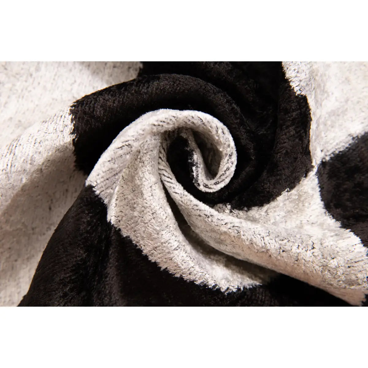 Luxury Silk Velvet Pillow – Modern Black & White Lumbar 16x24’’ - Canvello