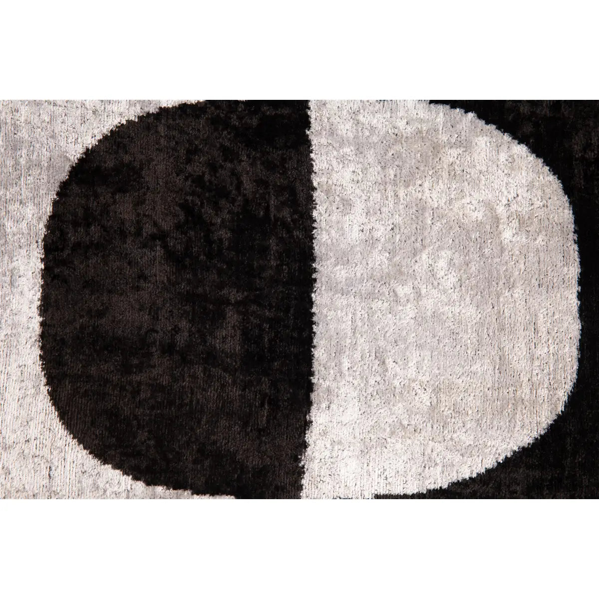 Luxury Silk Velvet Pillow – Modern Black & White Lumbar 16x24’’ - Canvello