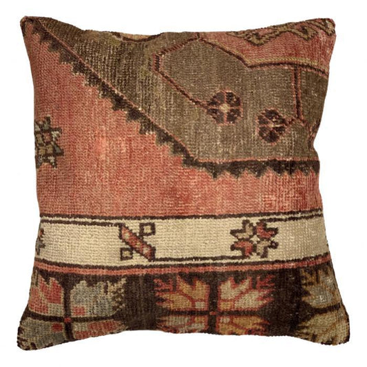 Coussin en tapis turc vintage fait main Canvello - 20' X 20'