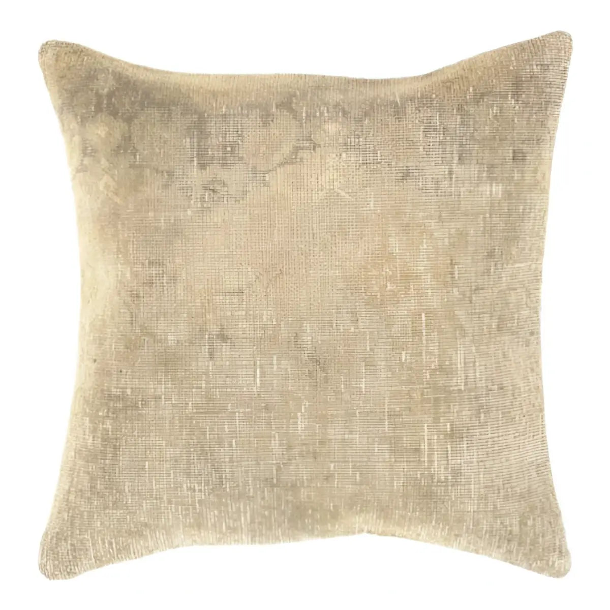 Canvello Handmade Vintage Turkish Rug Pillow - 20’ X 20’ - Ivory - Canvello