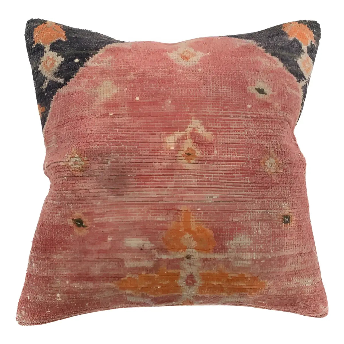 Canvello Handmade Vintage Turkish Rug Pillow - 20’ X 20’ - Rust - Canvello