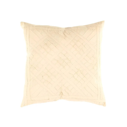 Canvello Indian White Cotton Pillow - 16’’ X 16’’ - white / 16”x16” - Canvello