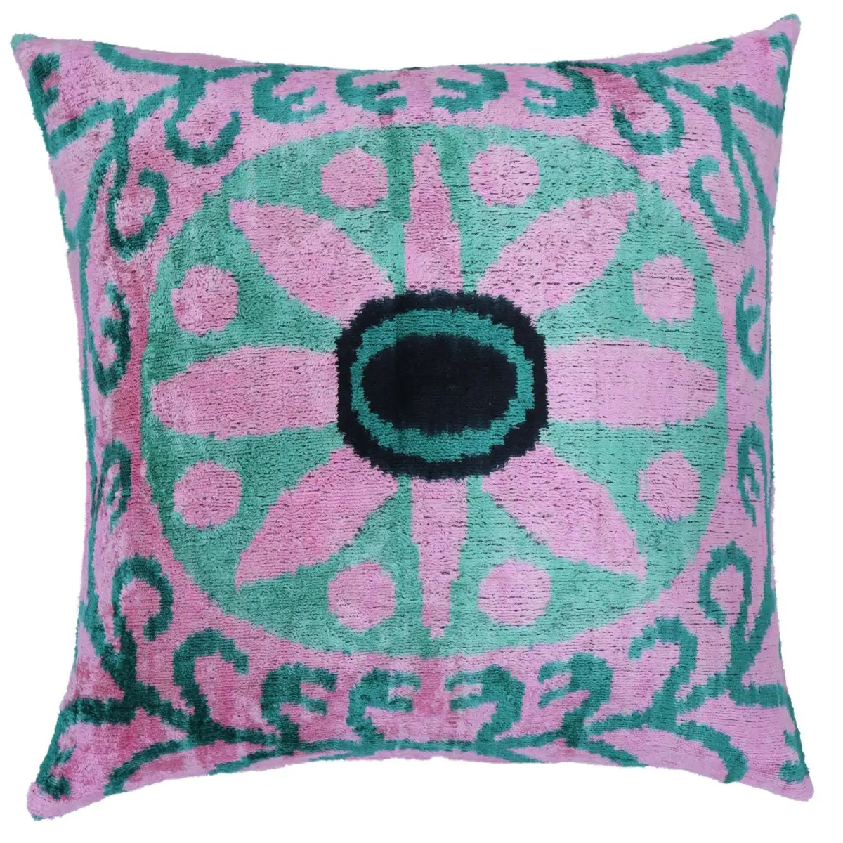 Canvello Invisible Zipper Silk Velvet Pink Throw Pillows - 20x20 - Canvello