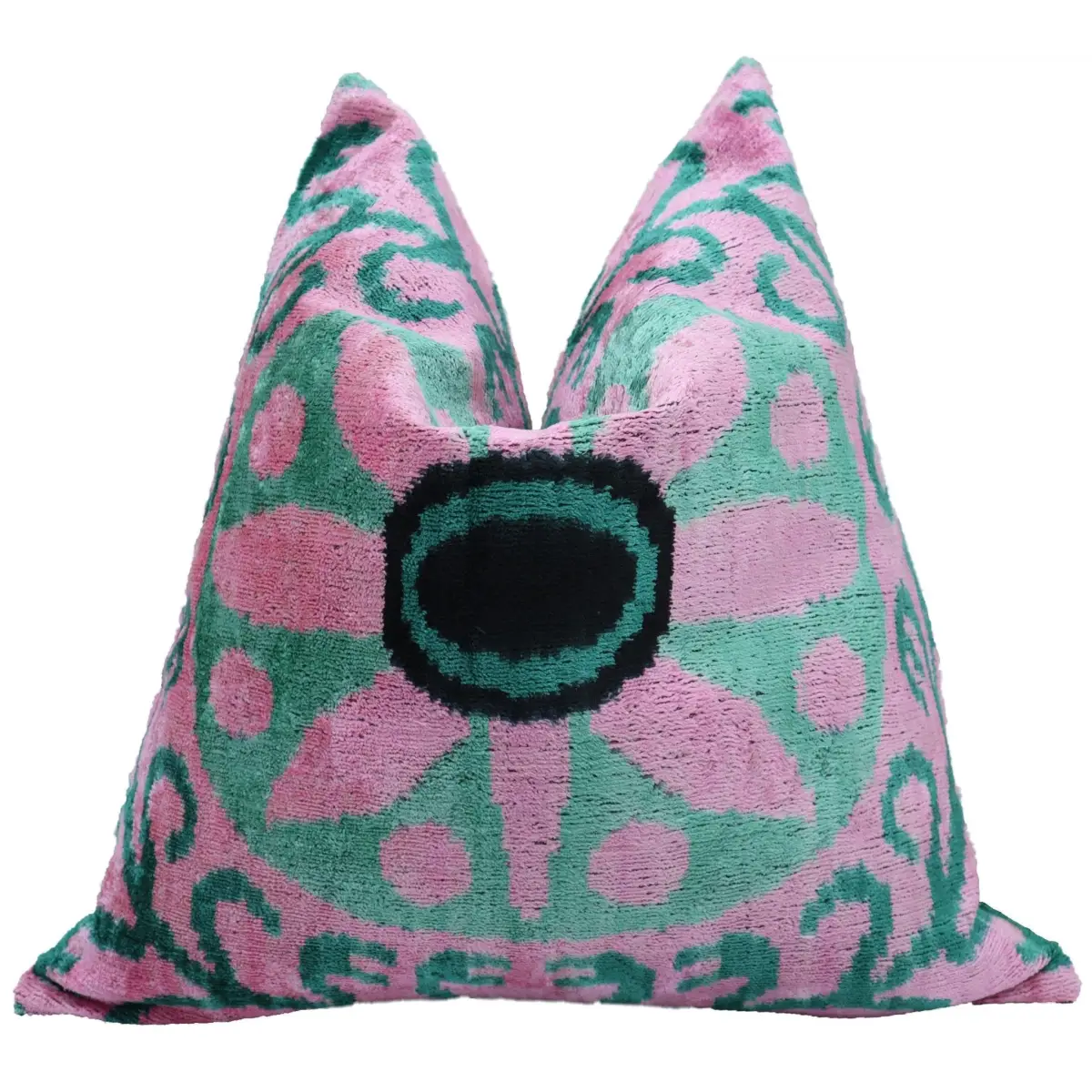 Canvello Invisible Zipper Silk Velvet Pink Throw Pillows - 20x20 - Canvello