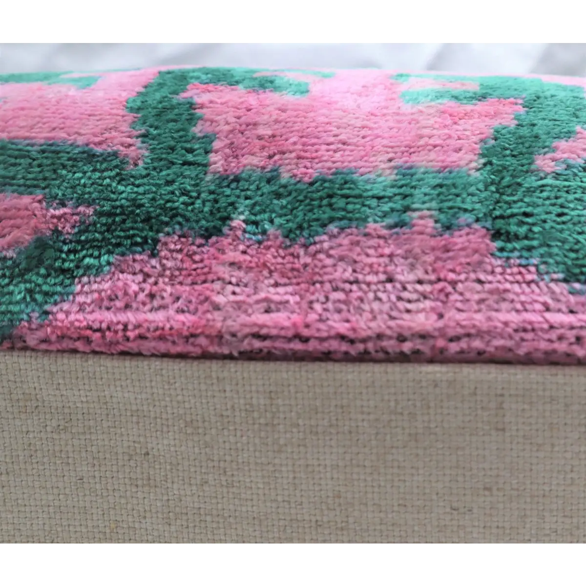 Canvello Invisible Zipper Silk Velvet Pink Throw Pillows - 20x20 - Canvello