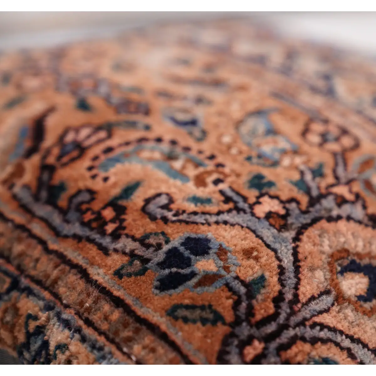 Canvello Kerman Rug Brown Throw Pillow - 18’’x18’’ - Canvello