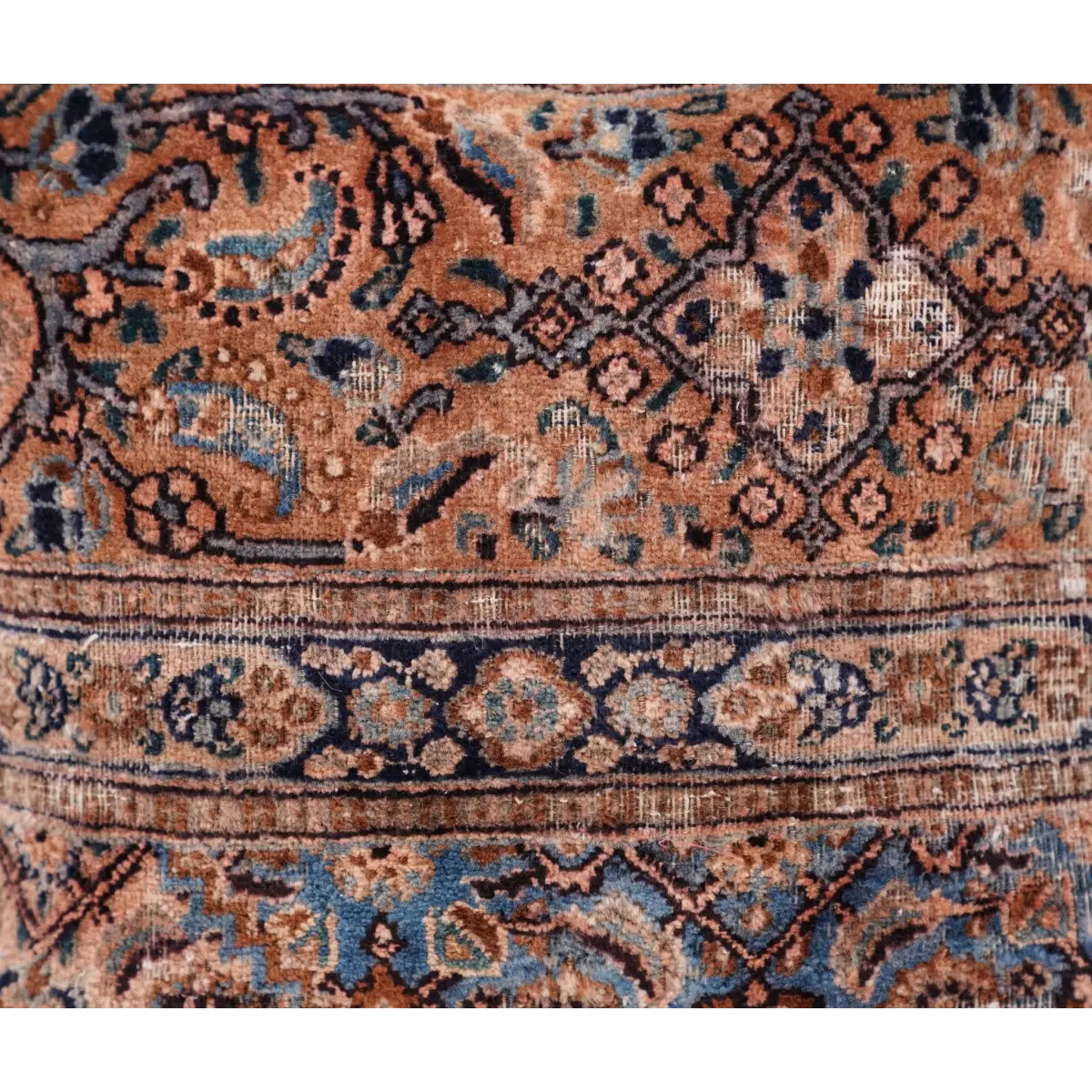 Canvello Kerman Rug Brown Throw Pillow - 18’’x18’’ - Canvello