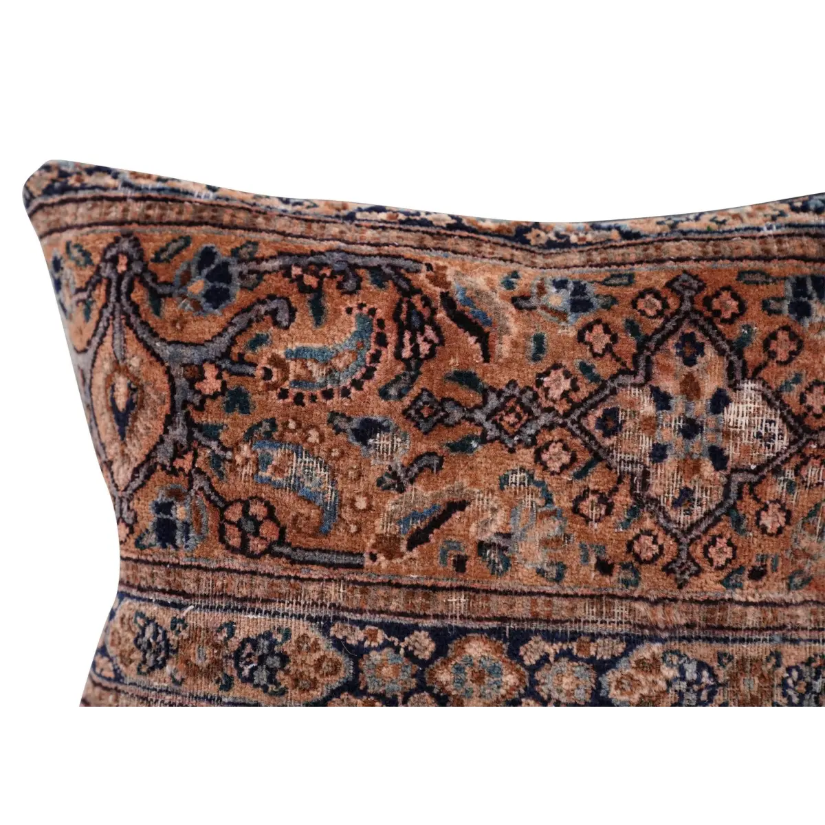 Canvello Kerman Rug Brown Throw Pillow - 18’’x18’’ - Canvello