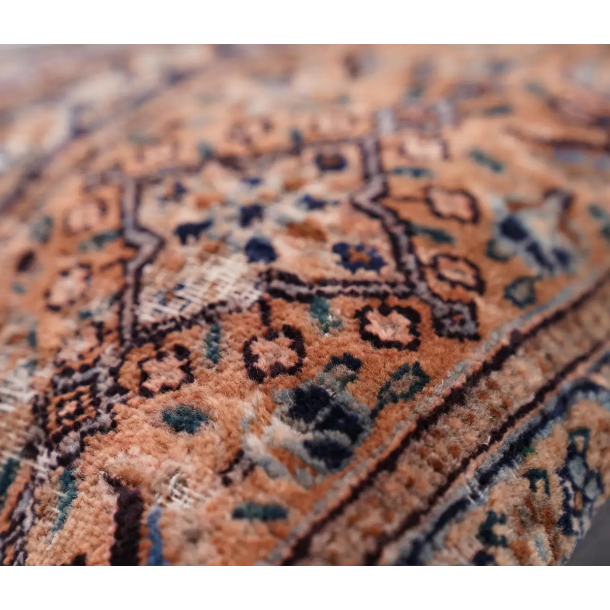 Canvello Kerman Rug Brown Throw Pillow - 18’’x18’’ - Canvello