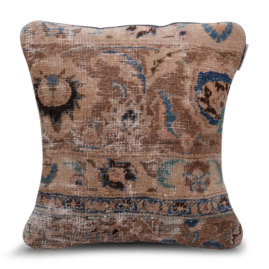 Canvello Kerman Rug Brown Throw Pillows - 18’’x18’’ - Canvello