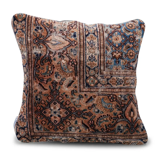 Canvello Kerman Rug Light Brown Throw Pillows - 18’’x18’’ - Canvello