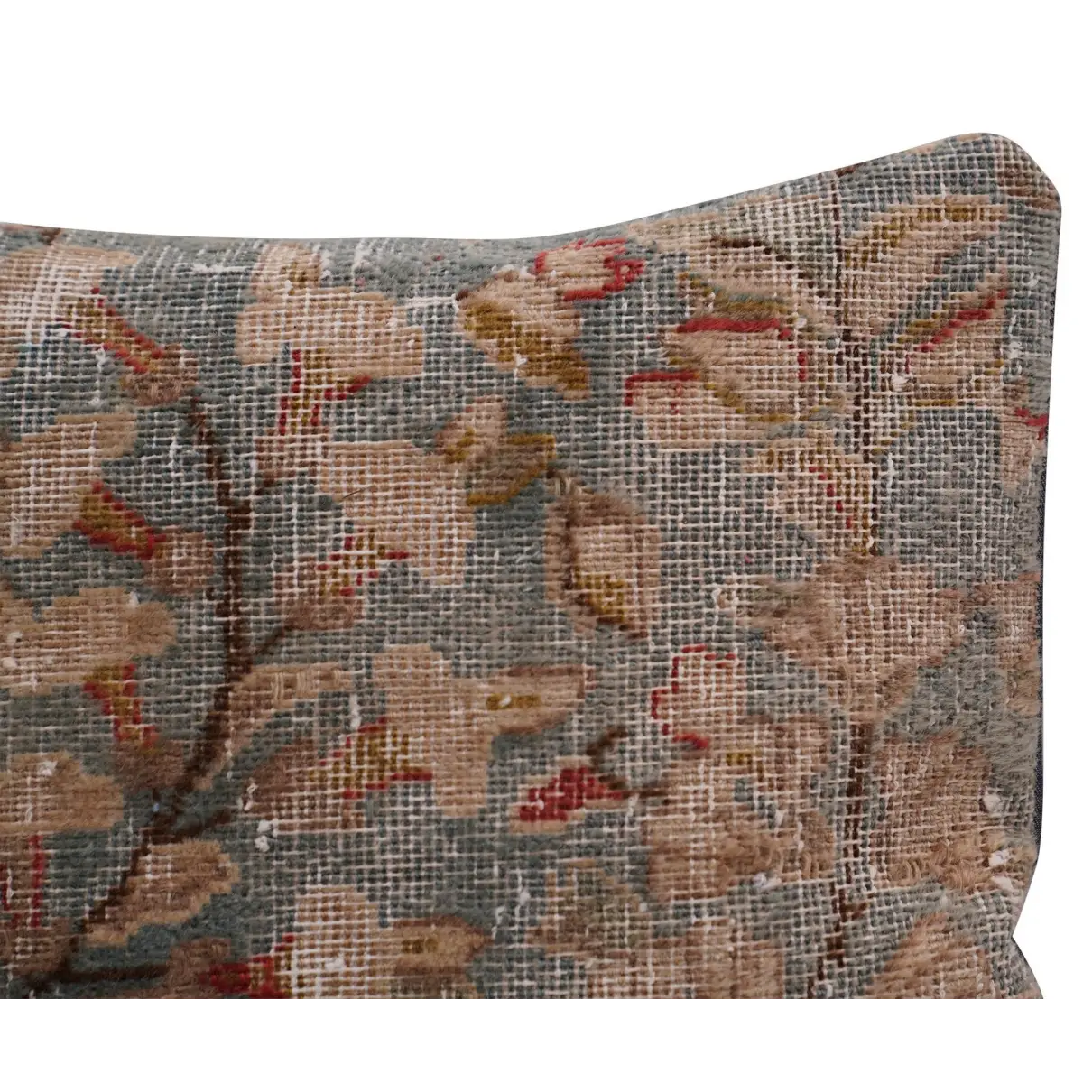Canvello Kerman Rug Pillow With Red Pillow Covers - 16’’x16’’ - Canvello