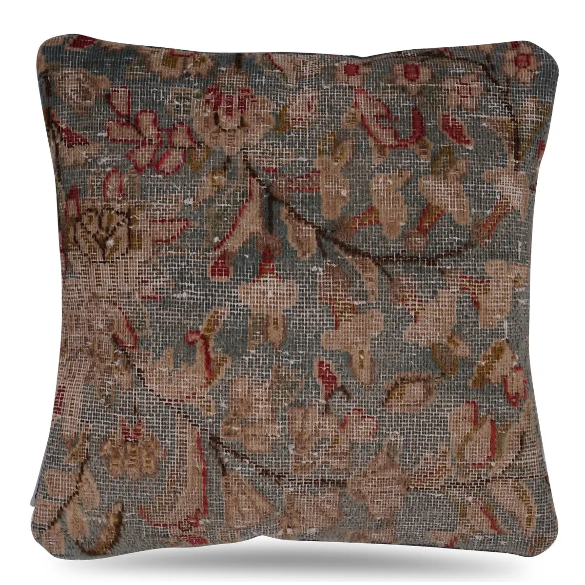 Canvello Kerman Rug Pillow With Red Pillow Covers - 16’’x16’’ - Canvello