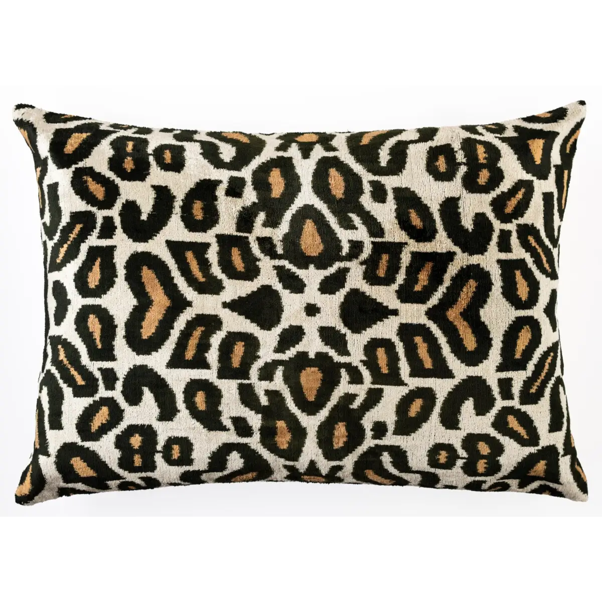 Canvello Luxurious 16x24 Handmade Velvet Silk Pillow with Premium Down Feather Insert - Tiger Print Design - Canvello
