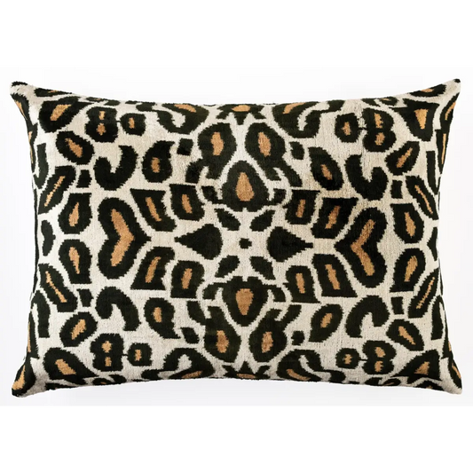 Canvello Luxurious 16x24 Handmade Velvet Silk Pillow with Premium Down Feather Insert - Tiger Print Design - Canvello
