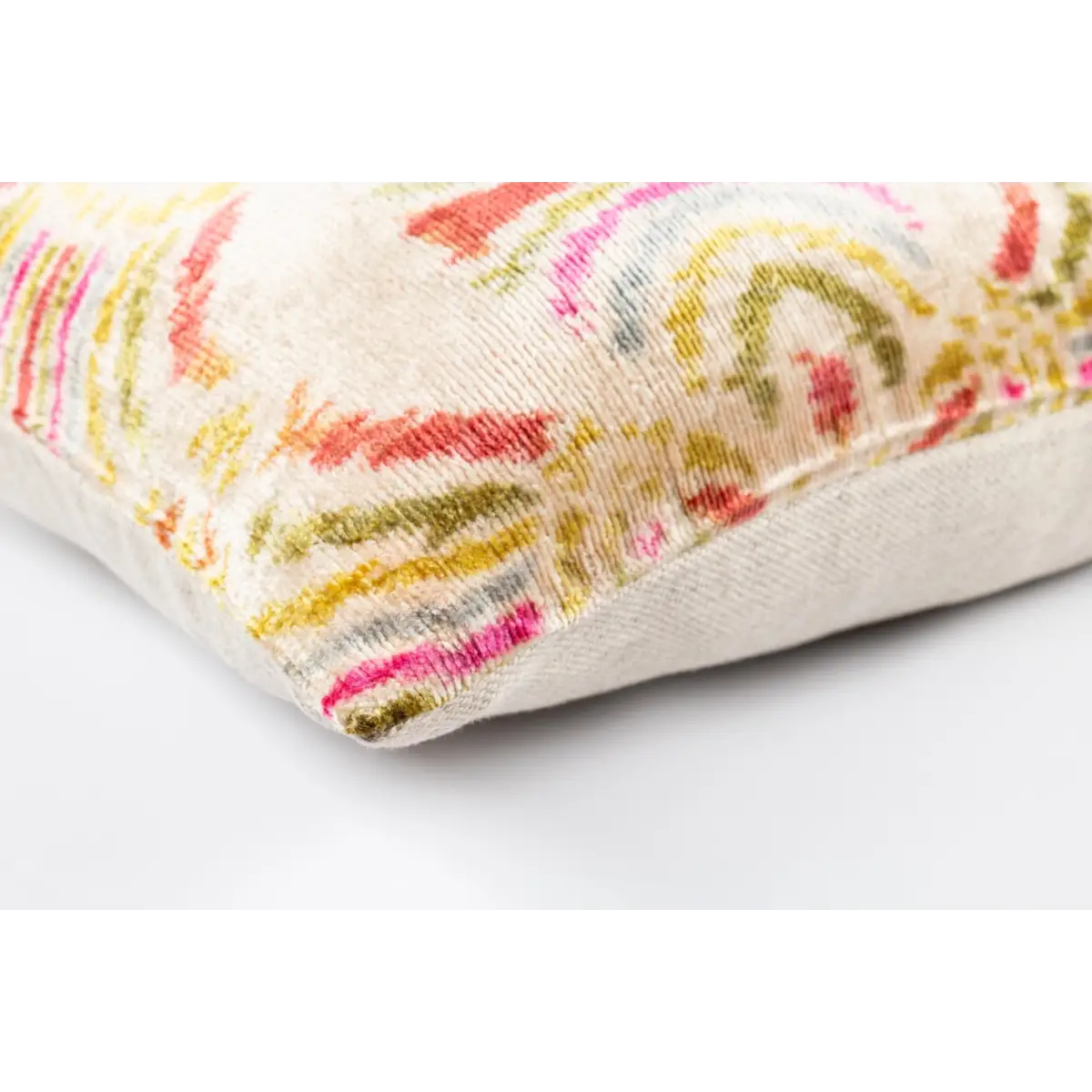 Canvello Luxurious 16x24 Handmade Velvet Silk Pillow with Premium Down Feather Insert - Beige Pink - Canvello