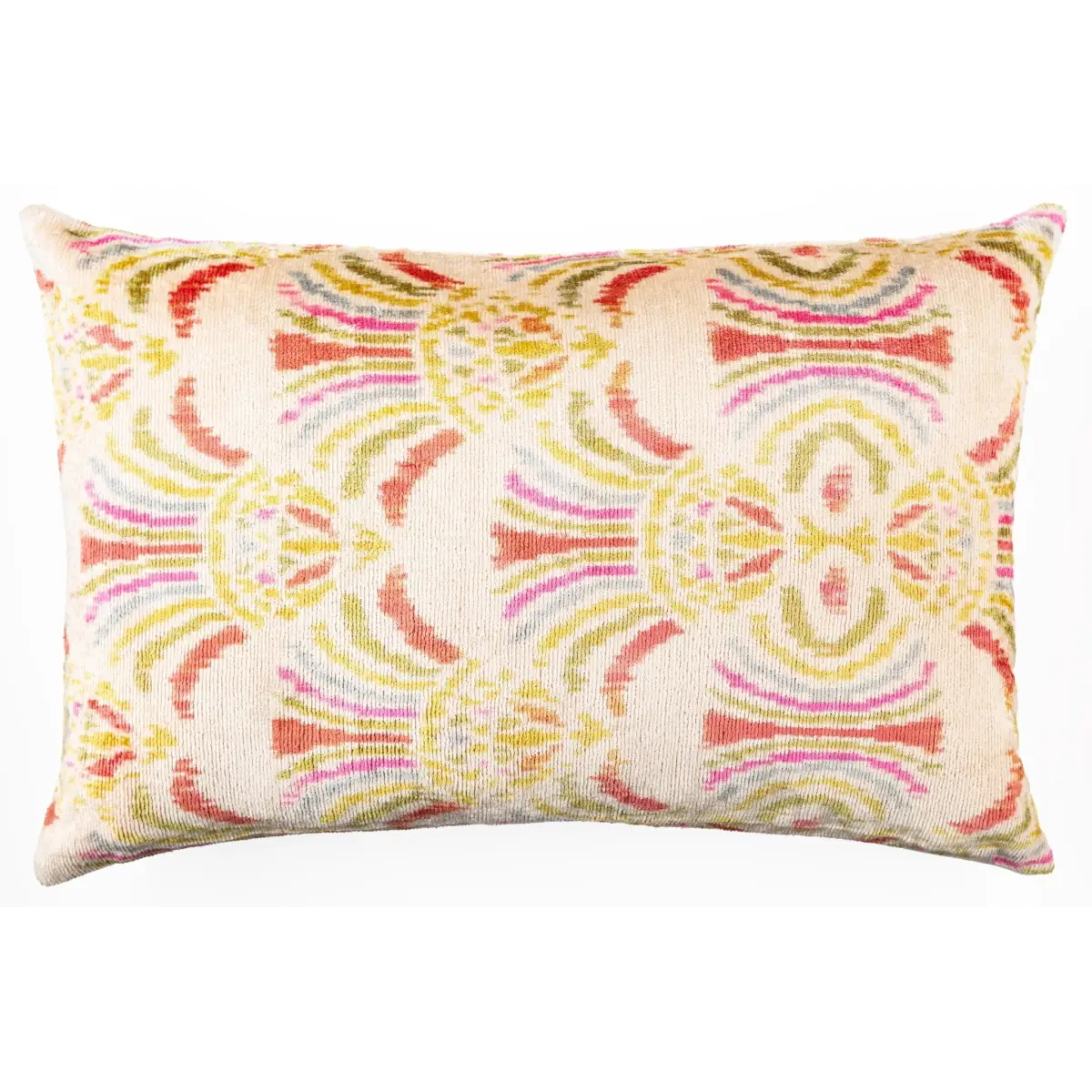Canvello Luxurious 16x24 Handmade Velvet Silk Pillow with Premium Down Feather Insert - Beige Pink - Canvello