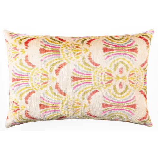Canvello Luxurious 16x24 Handmade Velvet Silk Pillow with Premium Down Feather Insert - Beige Pink - Canvello
