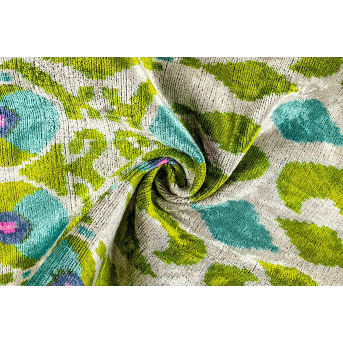 Canvello Luxurious 16x24 Handmade Velvet Silk Pillow with Premium Down Feather Insert - Elegant Green and Blue