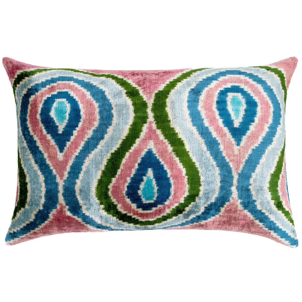 Canvello Luxurious 16x24 Inch Designer Throw Pillow with Down Feather Insert - Artistic Paisley Pattern in Vibrant