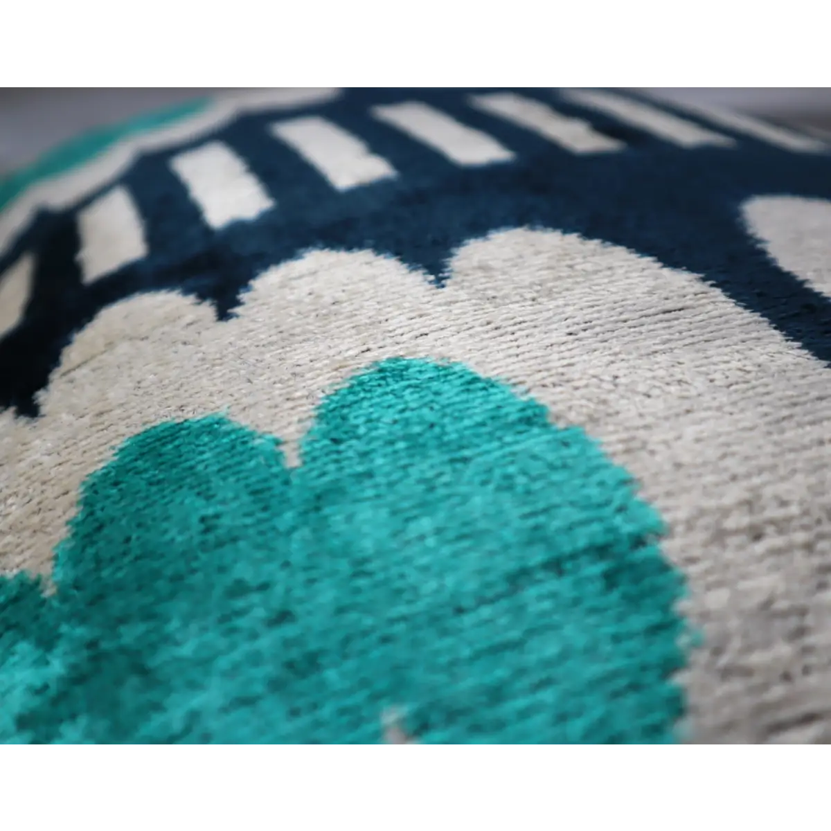 Canvello Luxury Abstract Turquoise Blue Handmade Throw Pillow - 16x24 - Canvello