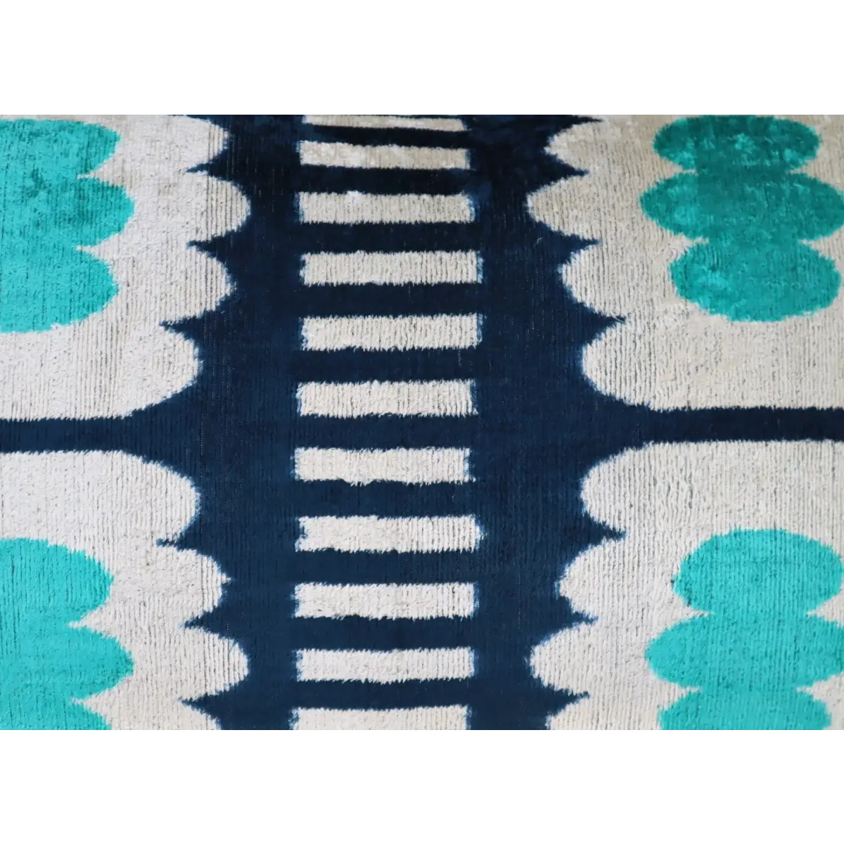 Canvello Luxury Abstract Turquoise Blue Handmade Throw Pillow - 16x24 - Canvello