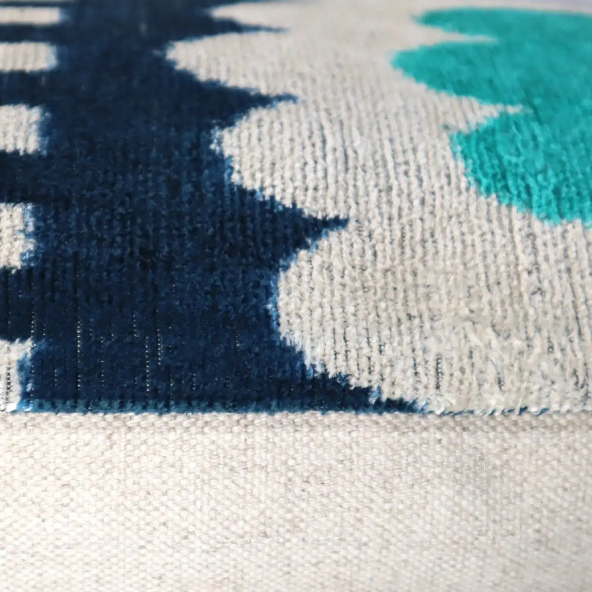 Canvello Luxury Abstract Turquoise Blue Handmade Throw Pillow - 16x24 - Canvello
