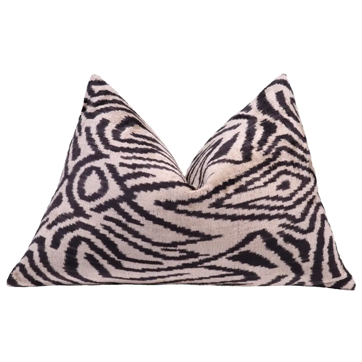 Canvello Luxury Black And Ivory Throw Pillows - 16x24 - Canvello