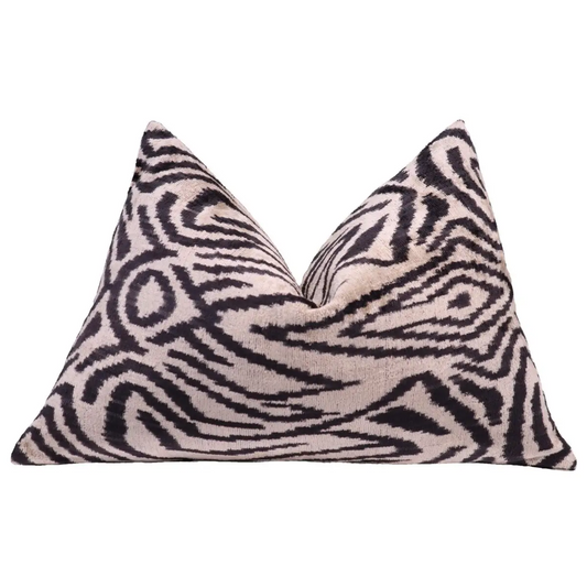 Canvello Luxury Black And Ivory Throw Pillows - 16x24 - Canvello