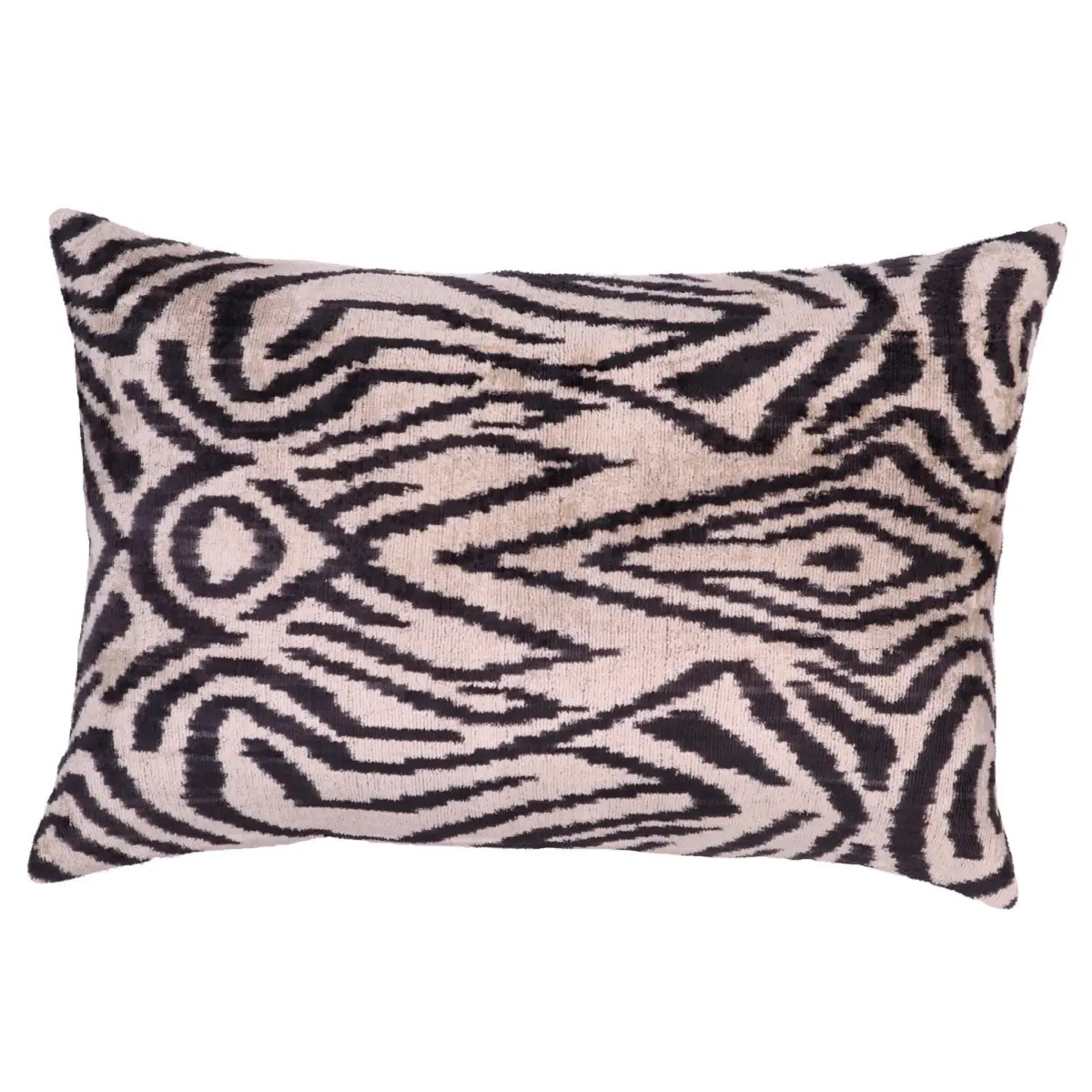 Canvello Luxury Black And Ivory Throw Pillows - 16x24 - Canvello