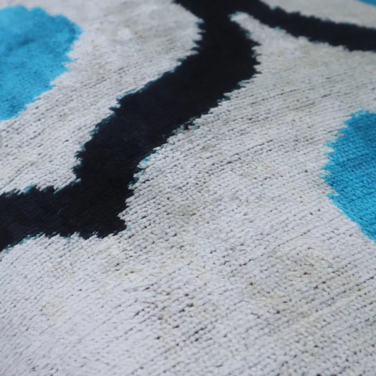 Canvello Luxury Blue Black White Handmade Throw Pillow - 16x24 - Canvello