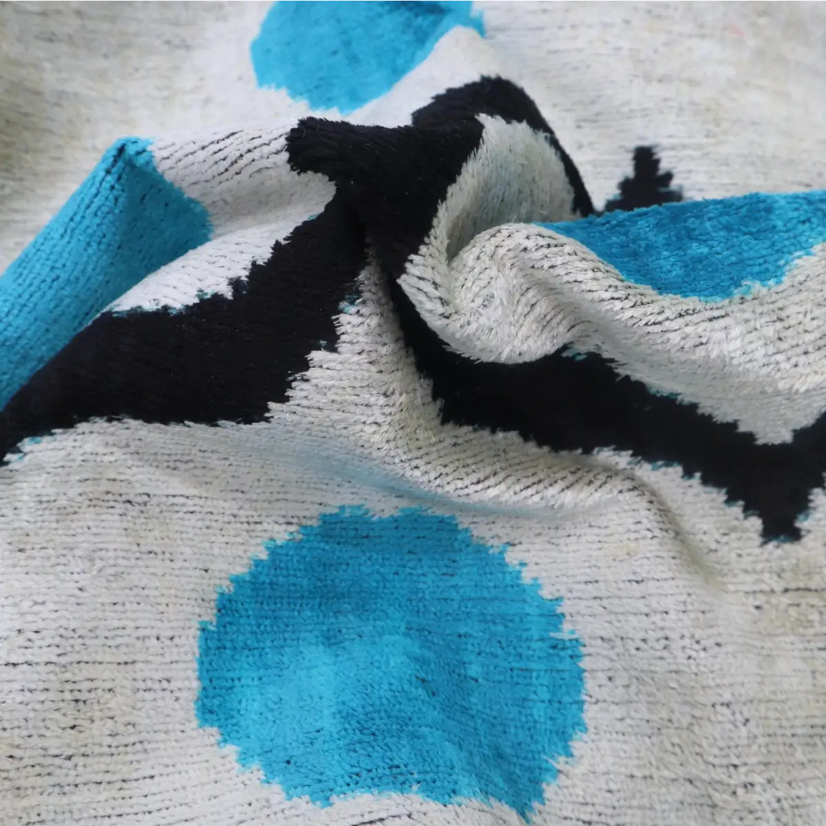Canvello Luxury Blue Black White Handmade Throw Pillow - 16x24 - Canvello
