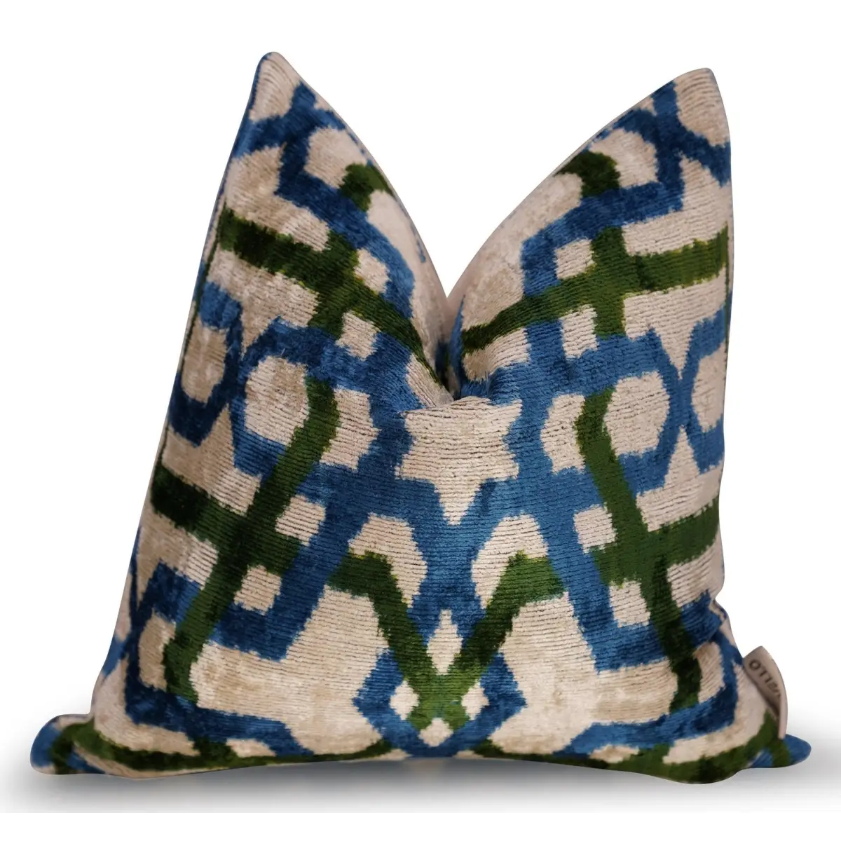 Canvello Luxury Blue Green Geometric Pillow for Couch - 16x16 inch - Canvello