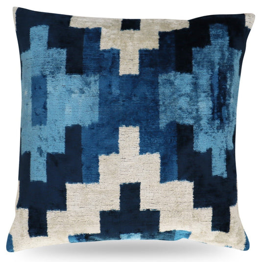 Coussin de canapé de luxe bleu Canvello | 40 x 40 cm (16 x 16 po)