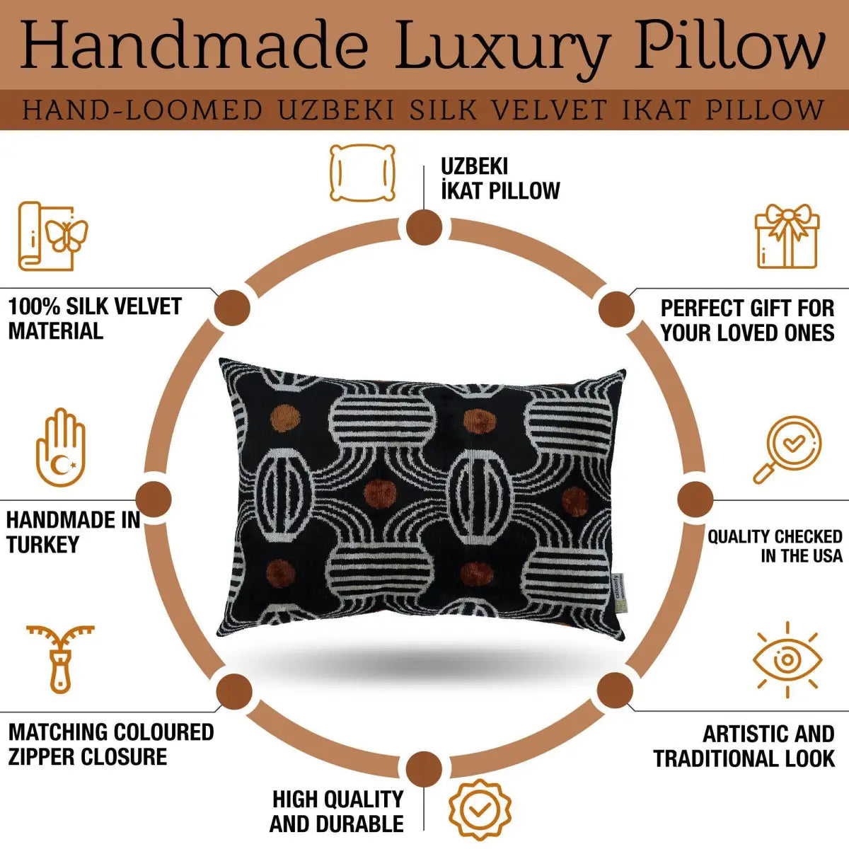 Canvello Luxury Decorative Black Throw Pillow | 16 x 24 in (40 x 60 cm) - Canvello