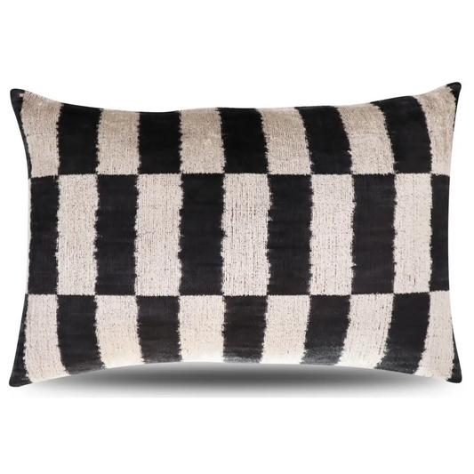 Canvello Luxury Decorative Black & White Throw Pillow | 16 x 24 in (40 x 60 cm) - Canvello