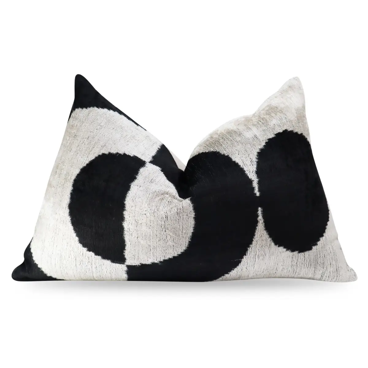 Canvello Luxury Decorative Black White Throw Pillow | 16 x 24 in (40 x 60 cm) - Canvello