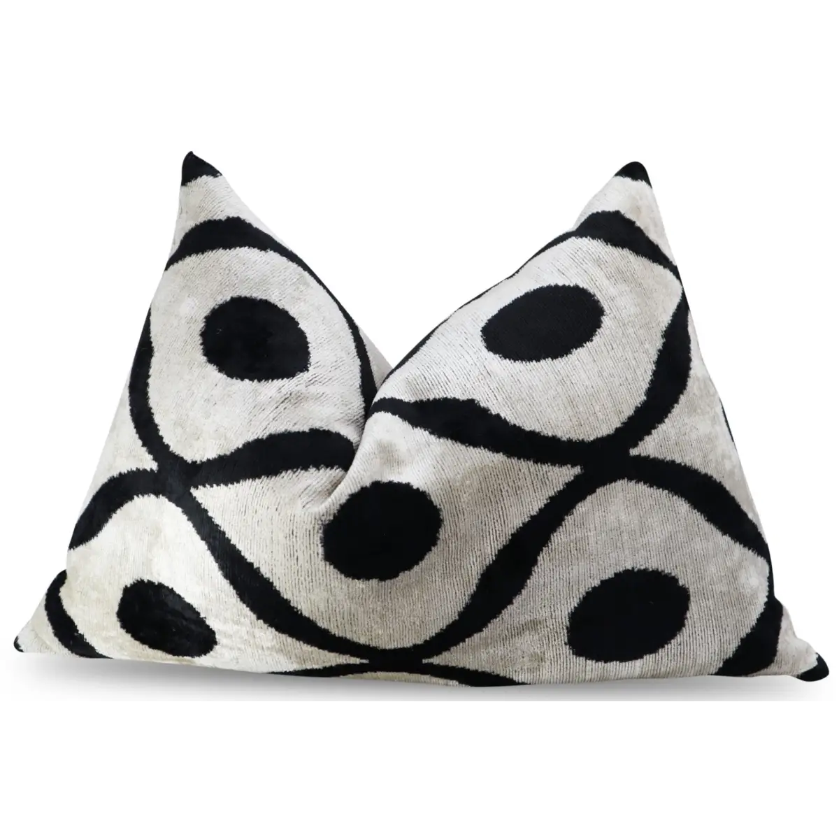 Canvello Luxury Decorative Black White Throw Pillow | 16 x 24 in (40 x 60 cm) - Canvello