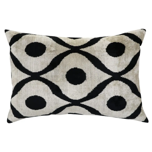 Canvello Luxury Decorative Black White Throw Pillow | 16 x 24 in (40 x 60 cm) - Canvello