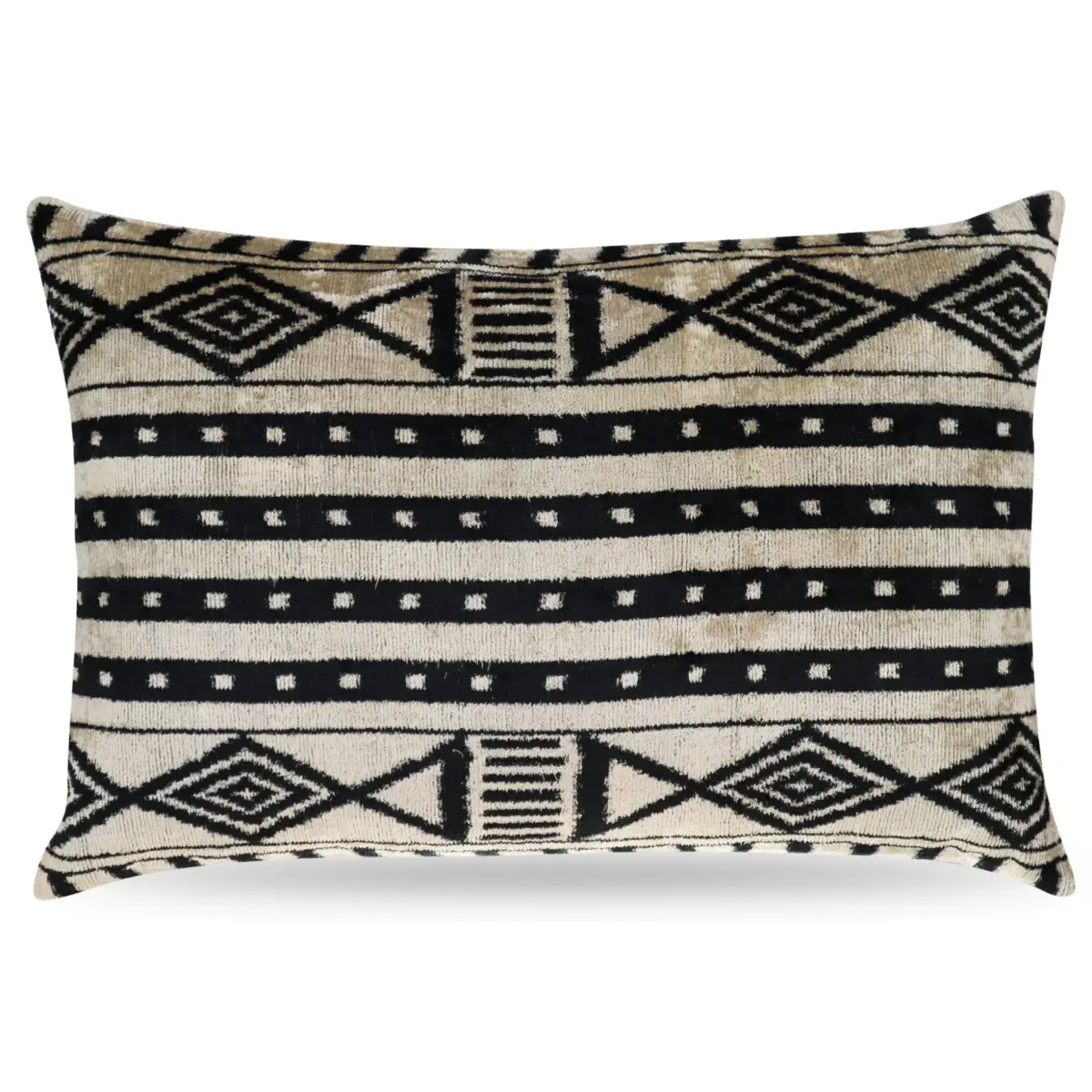 Canvello Luxury Decorative Black & White Throw Pillow | 16 x 24 in (40 x 60 cm) - Canvello