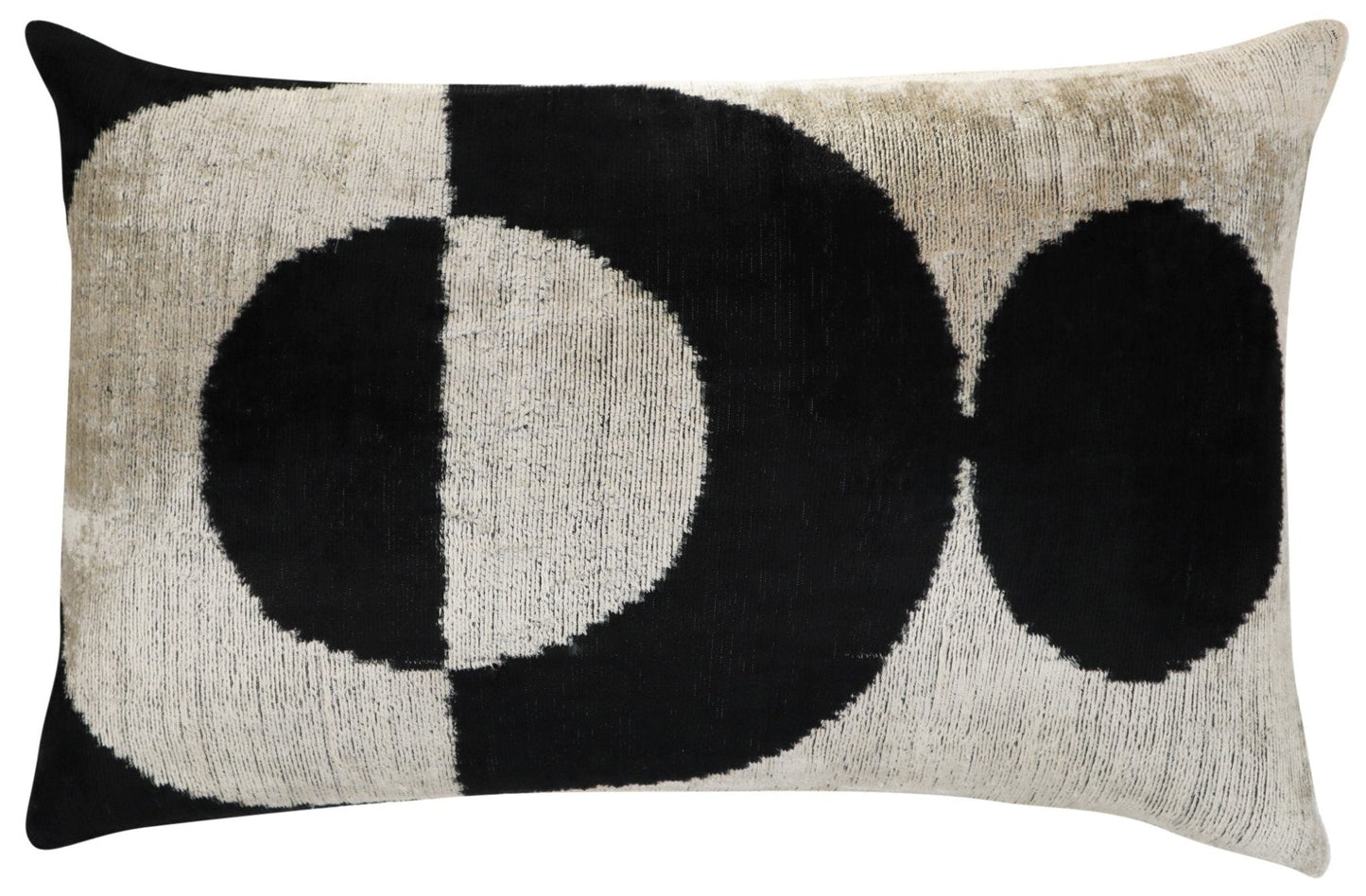 Coussin décoratif de luxe Canvello noir et blanc | 40 x 60 cm (16 x 24 po)