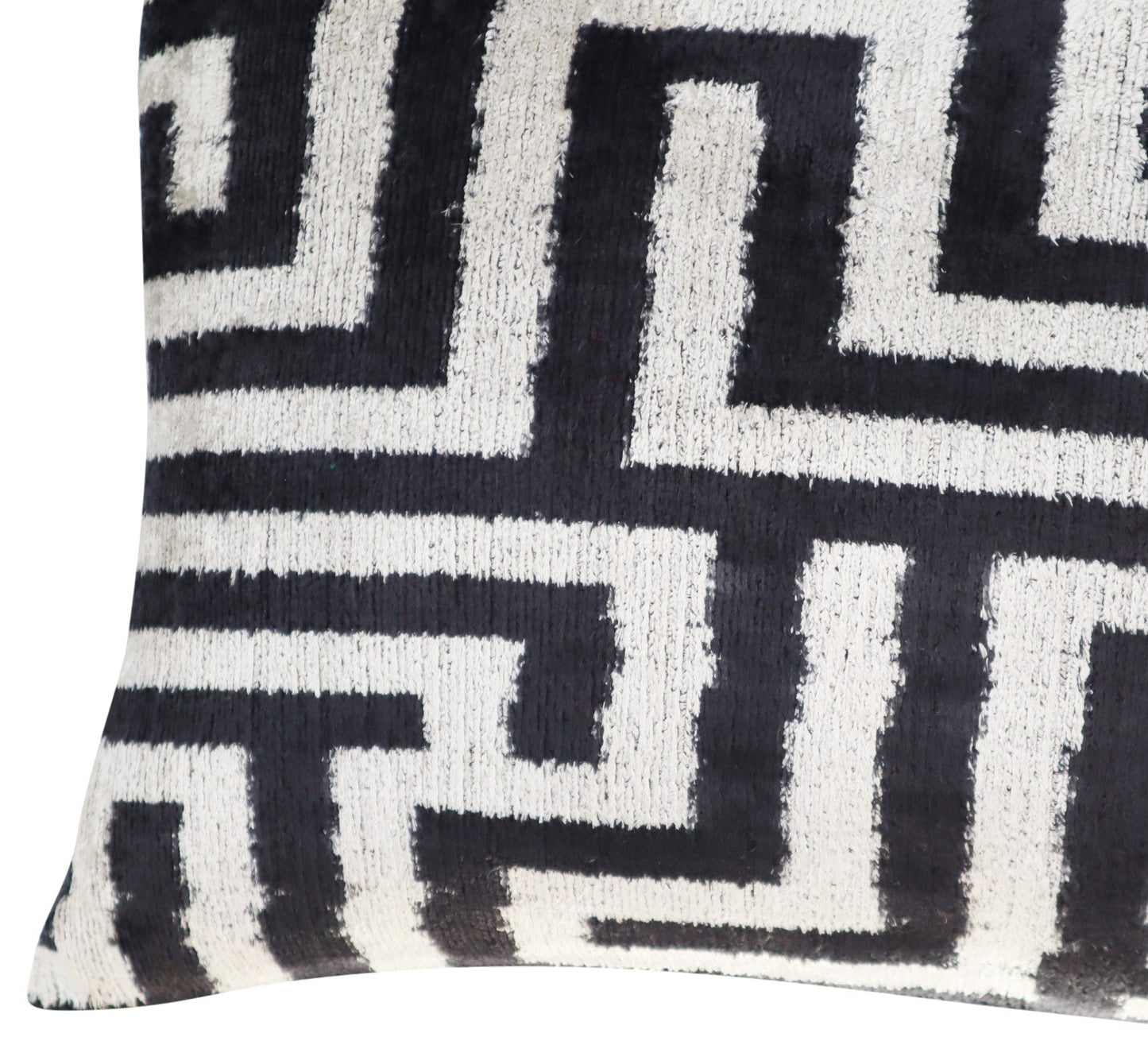 Coussin décoratif de luxe Canvello noir et blanc | 40 x 60 cm (16 x 24 po)