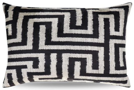 Coussin décoratif de luxe Canvello noir et blanc | 40 x 60 cm (16 x 24 po)