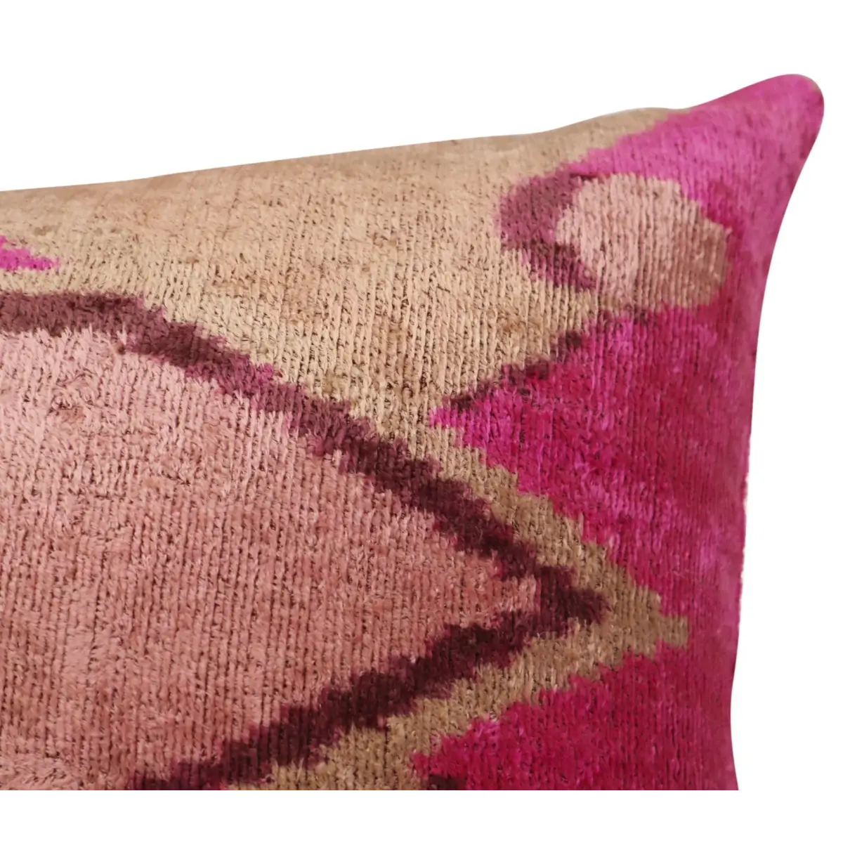 Canvello Luxury Decorative Earth Tones Pink Pillow With Down Insert- 16x24 - Canvello