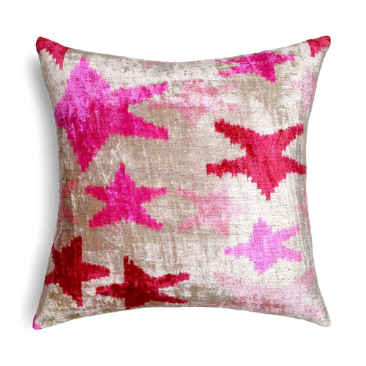 Coussin décoratif de luxe Canvello rose et doré | 40 x 40 cm (16 x 16 po)