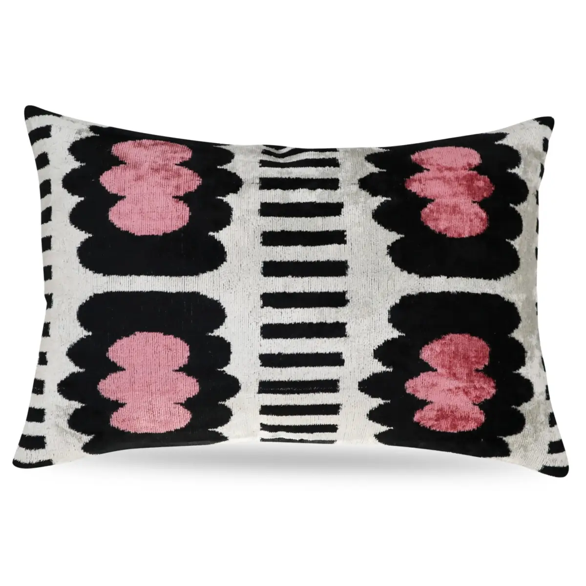Canvello Luxury Decorative Pink Black White Throw Pillow | 16 x 24 in (40 x 60 cm) - Canvello