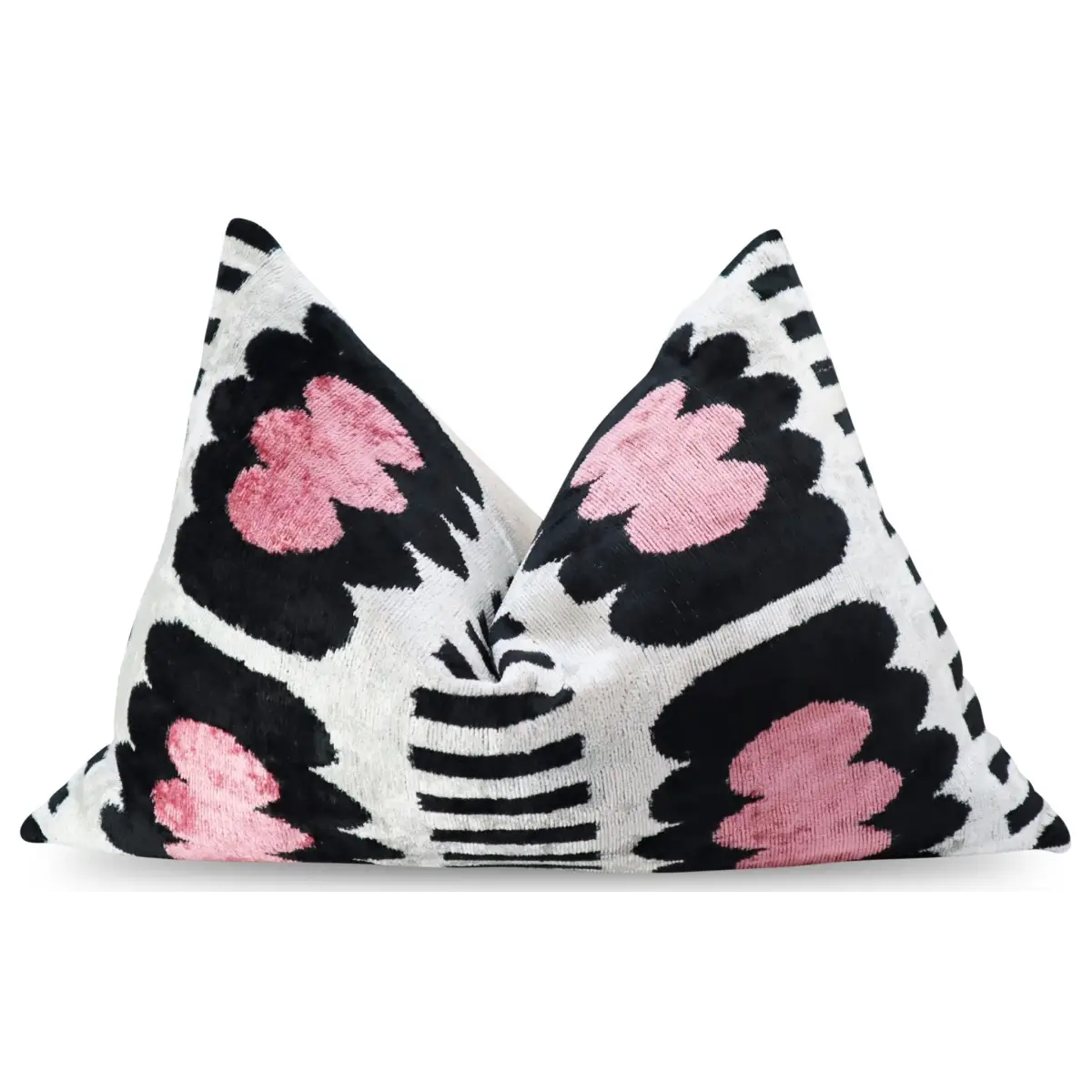 Canvello Luxury Decorative Pink Black White Throw Pillow | 16 x 24 in (40 x 60 cm) - Canvello
